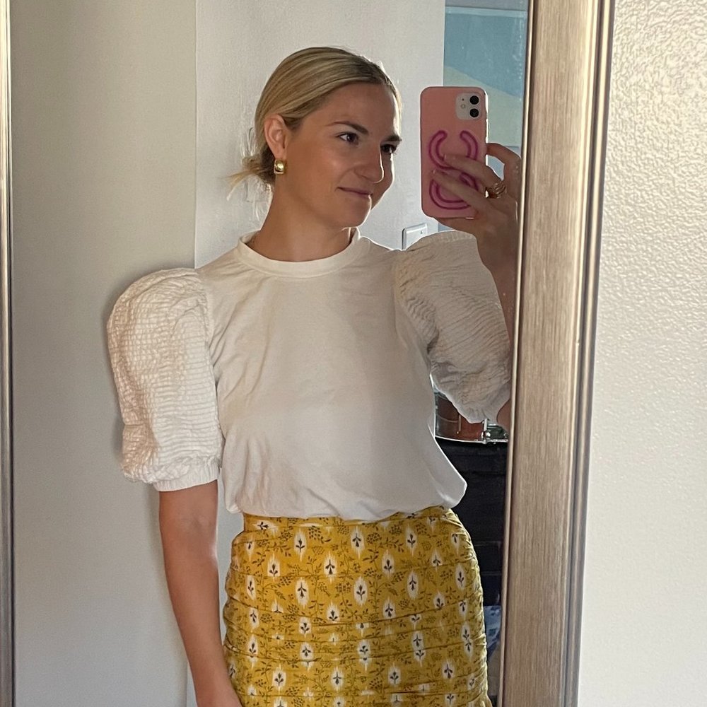 Sea New York Puff Sleeve White Top